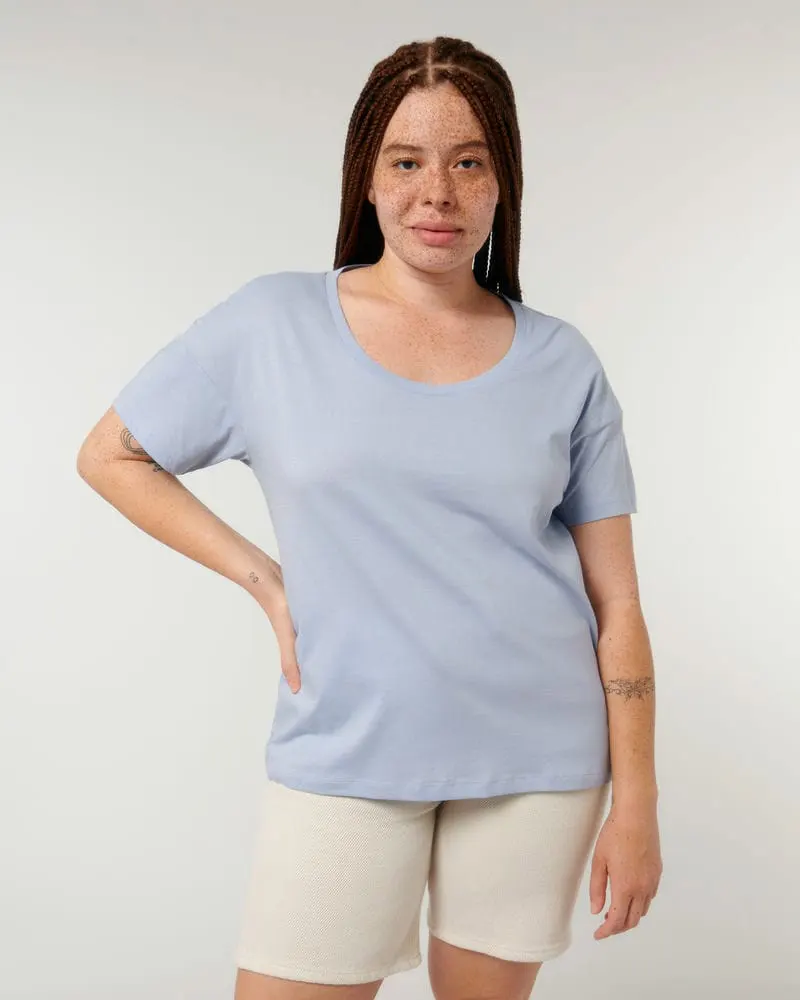 Stanley And Stella Womens Chiller Scoop Neck Relaxed Fit T Shirt Sttw036