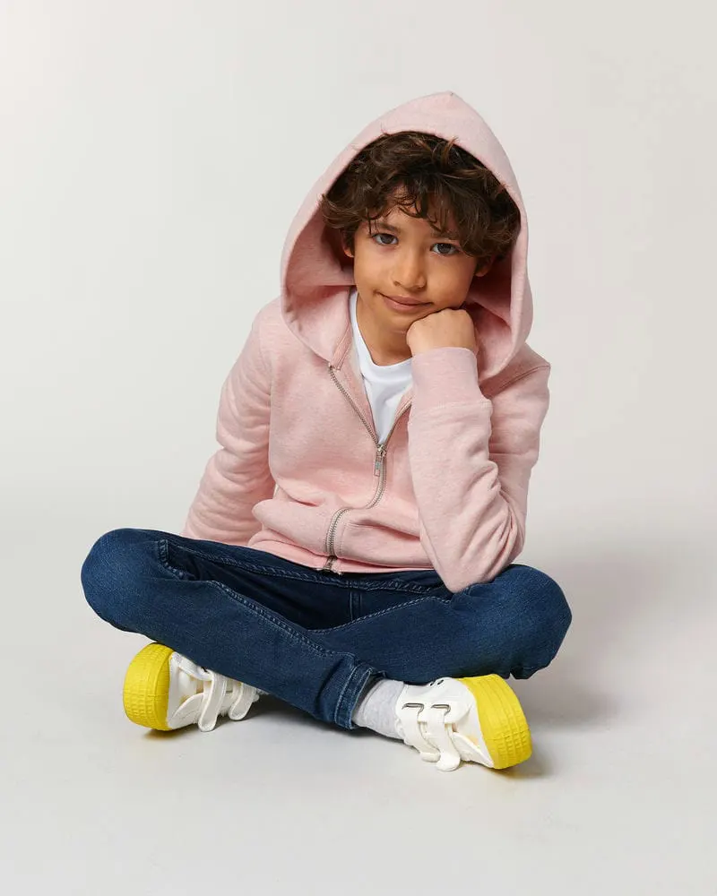 Stanley And Stella Unisex Mini Runner Kids Brushed Zip Through Sweatshirt Stsk912