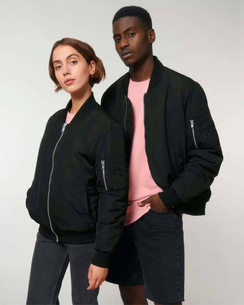 Stanley And Stella Unisex Bomber Jacket With Metal Details Stju844