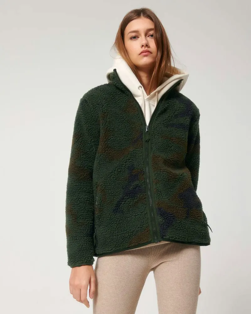 Stanley And Stella Unisex Outsider Aop Sherpa Zip Through Jacket Stju949