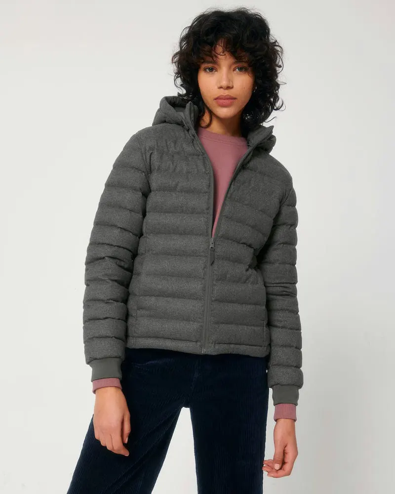 Stanley And Stella Womens Voyager Wool Like Padded Jacket Stjw897