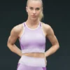 Tombo Womens Seamless Panelled Crop Top