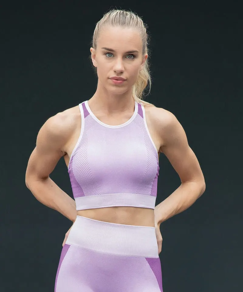 Tombo Womens Seamless Panelled Crop Top