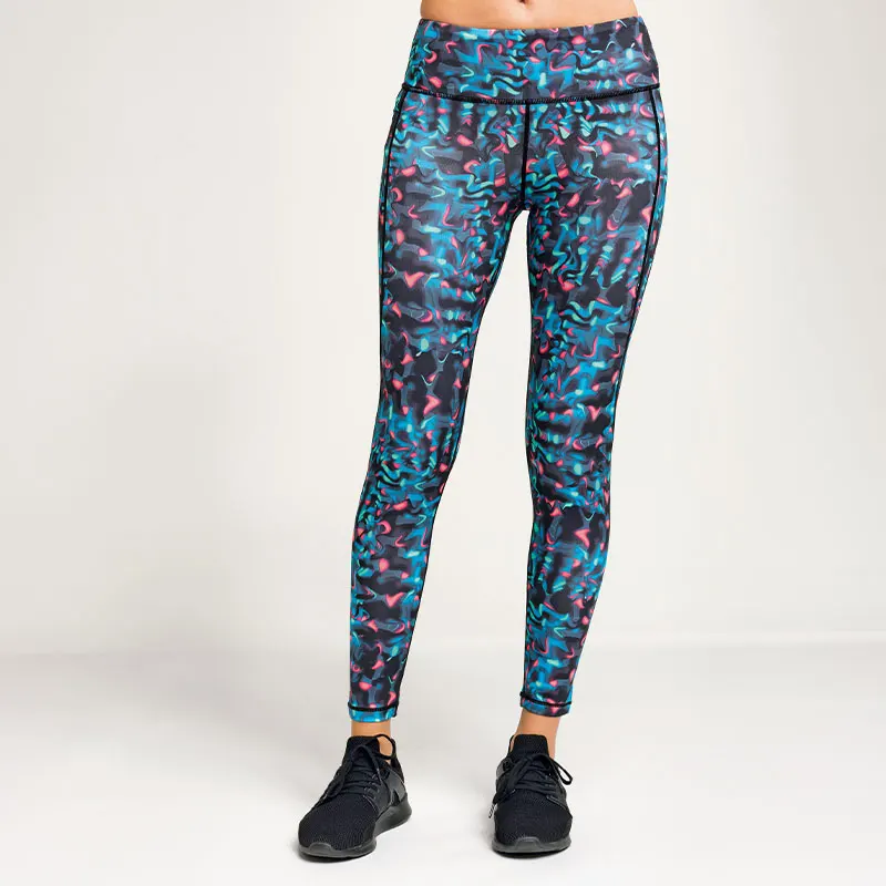Tridri Womens Performance Neon Marine Leggings Full Length