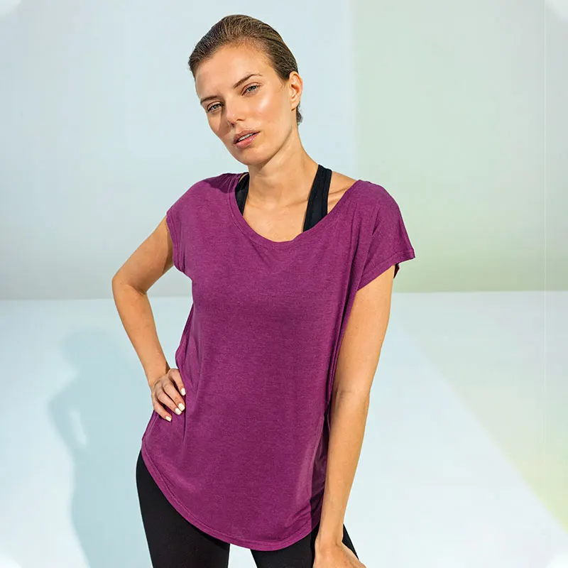 Tridri Womens Yoga Cap Sleeve Top