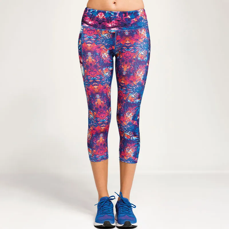 Tridri Womens Performance Fireworks Leggings ¾ Length