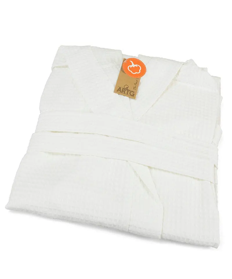 A&R Towels Artg Waffle Bathrobe With Hood