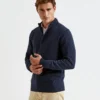 Asquith & Fox Mens Cotton Blend ¼ Zip Sweater