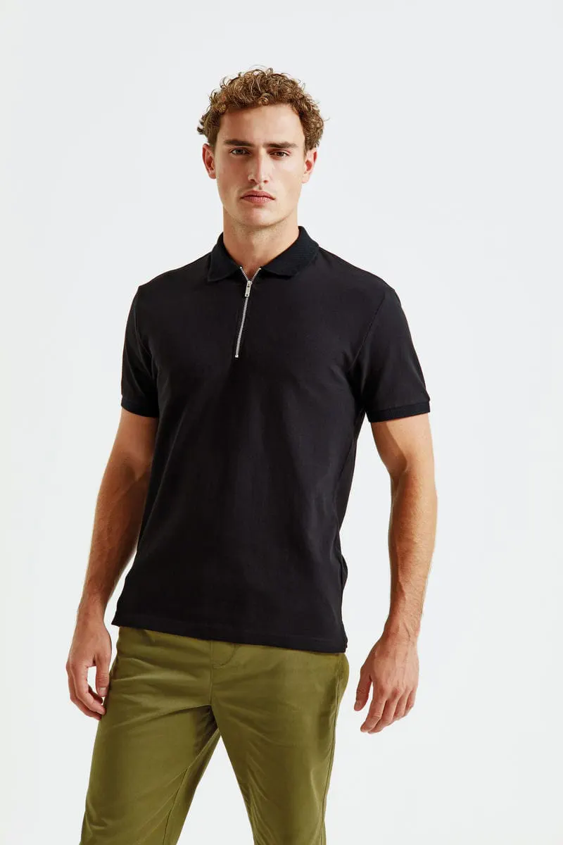 Asquith & Fox Mens Zip Polo