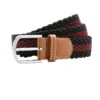 Asquith & Fox Two Colour Stripe Braid Stretch Belt
