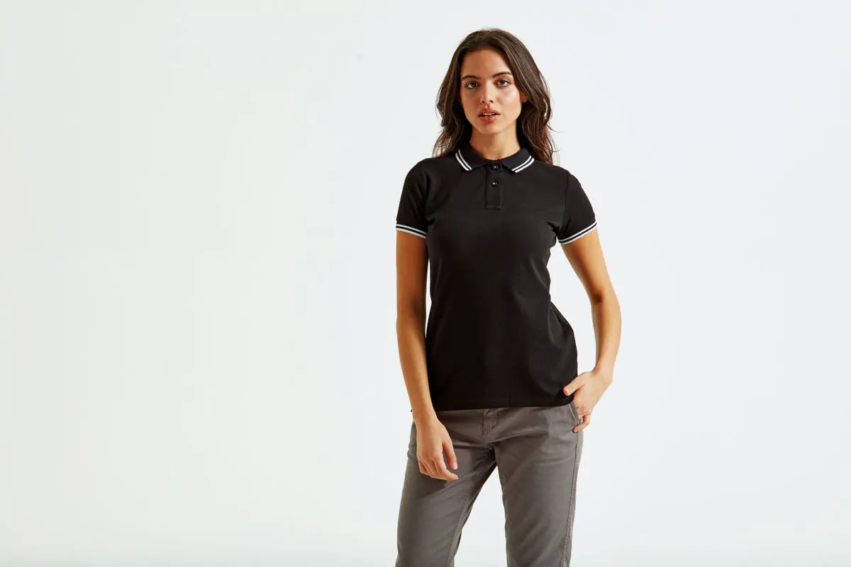 Asquith & Fox Womens Classic Fit Tipped Polo