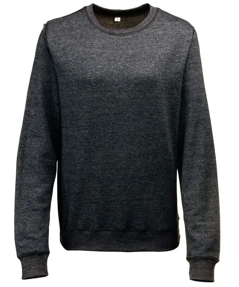 Awdis Just Hoods Girlie Heather Sweatshirt In Black Heather