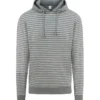 Awdis Just Hoods Mens Nautical Stripe Hoodie In Heather Grey Stripe