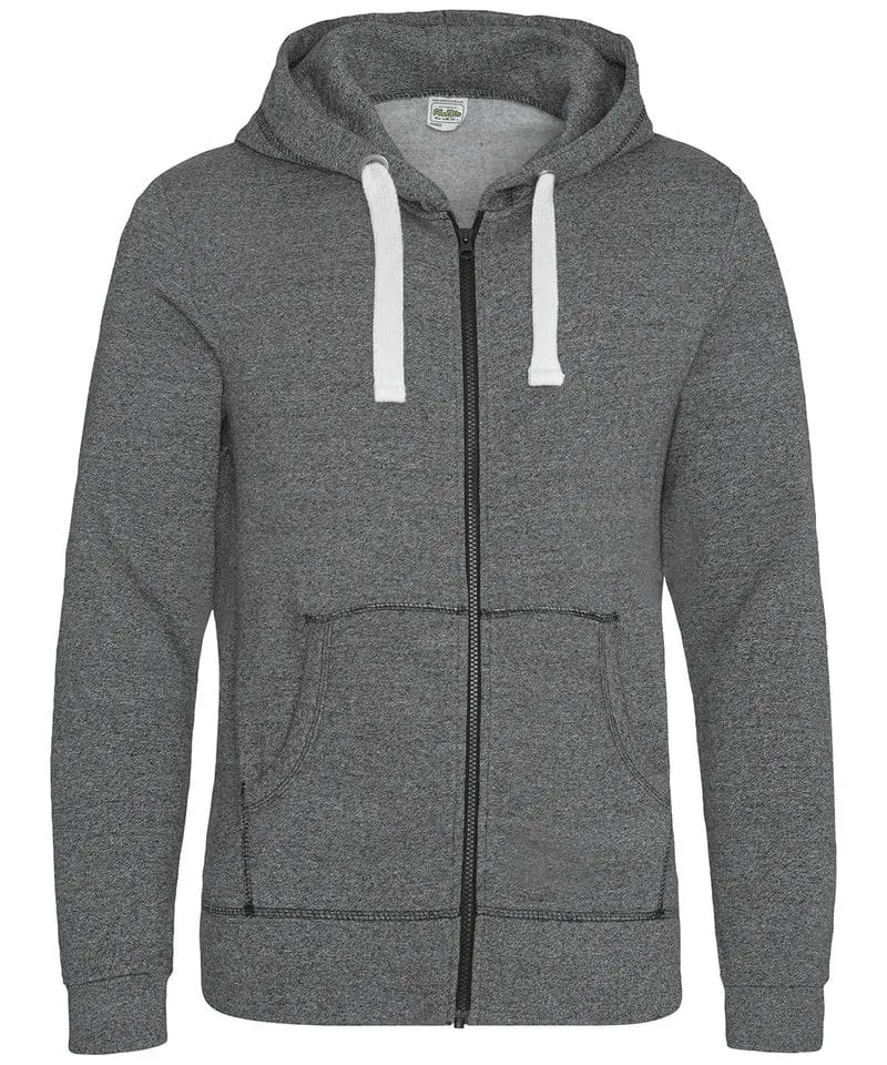 Awdis Just Hoods Mens Space Blend Zoodie In Space Grey And White