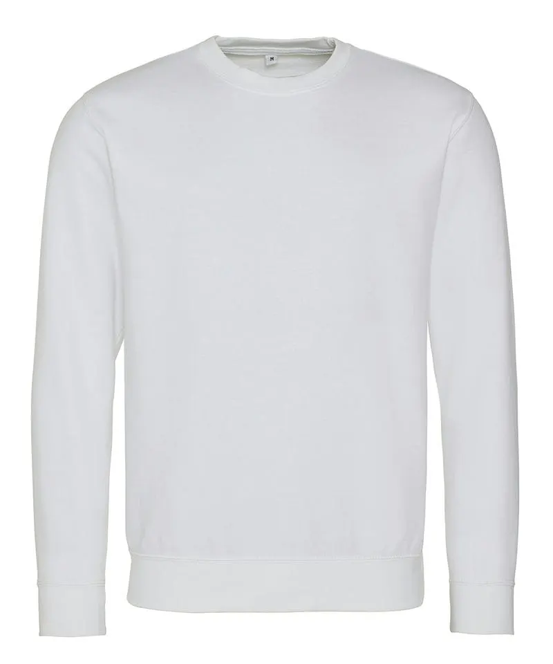Awdis Just Hoods Mens Washed Sweatshirt In Washed Arctic White