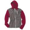 Charcoal Grey/Burgundy
