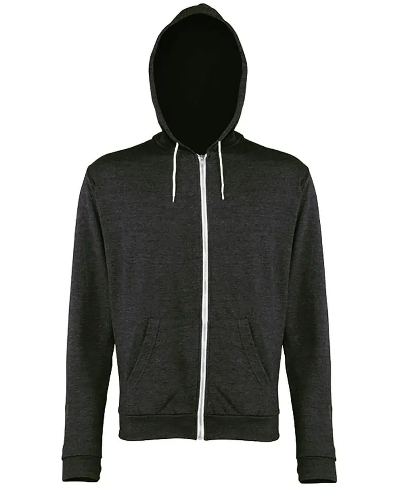 Awdis Just Hoods Womens Heather Zoodie In Black Heather