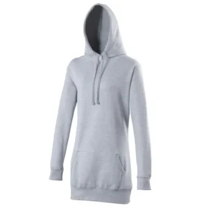 Awdis Just Hoods Womens Longline Hoodie In Heather Grey