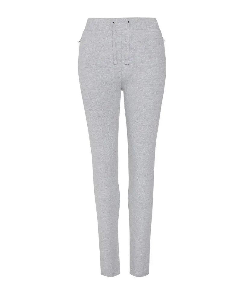 Awdis Just Hoods Womens Tapered Track Pants In Heather Grey