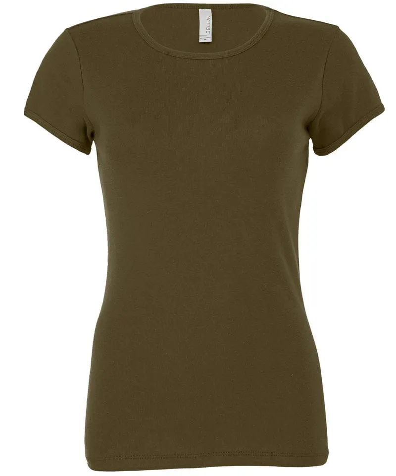 Bella Canvas Baby Rib Short Sleeve Crew Neck T Shirt