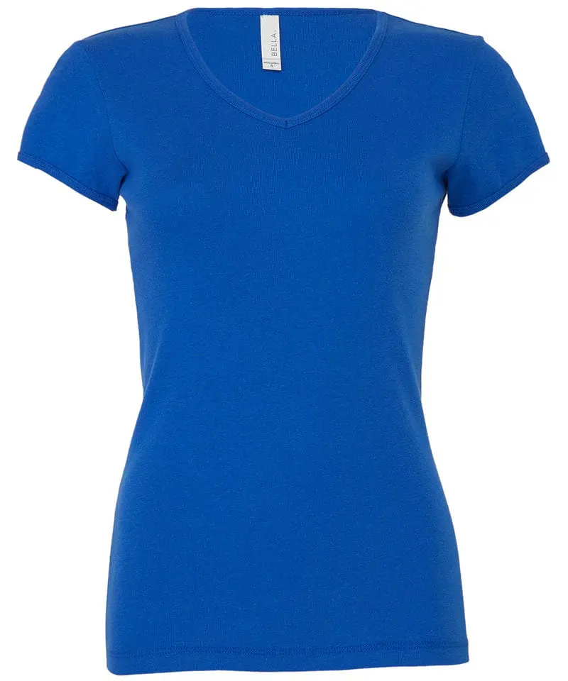 Bella Canvas Baby Rib Short Sleeve V Neck T Shirt