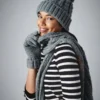 Beechfield Cable Knit Melange Beanie