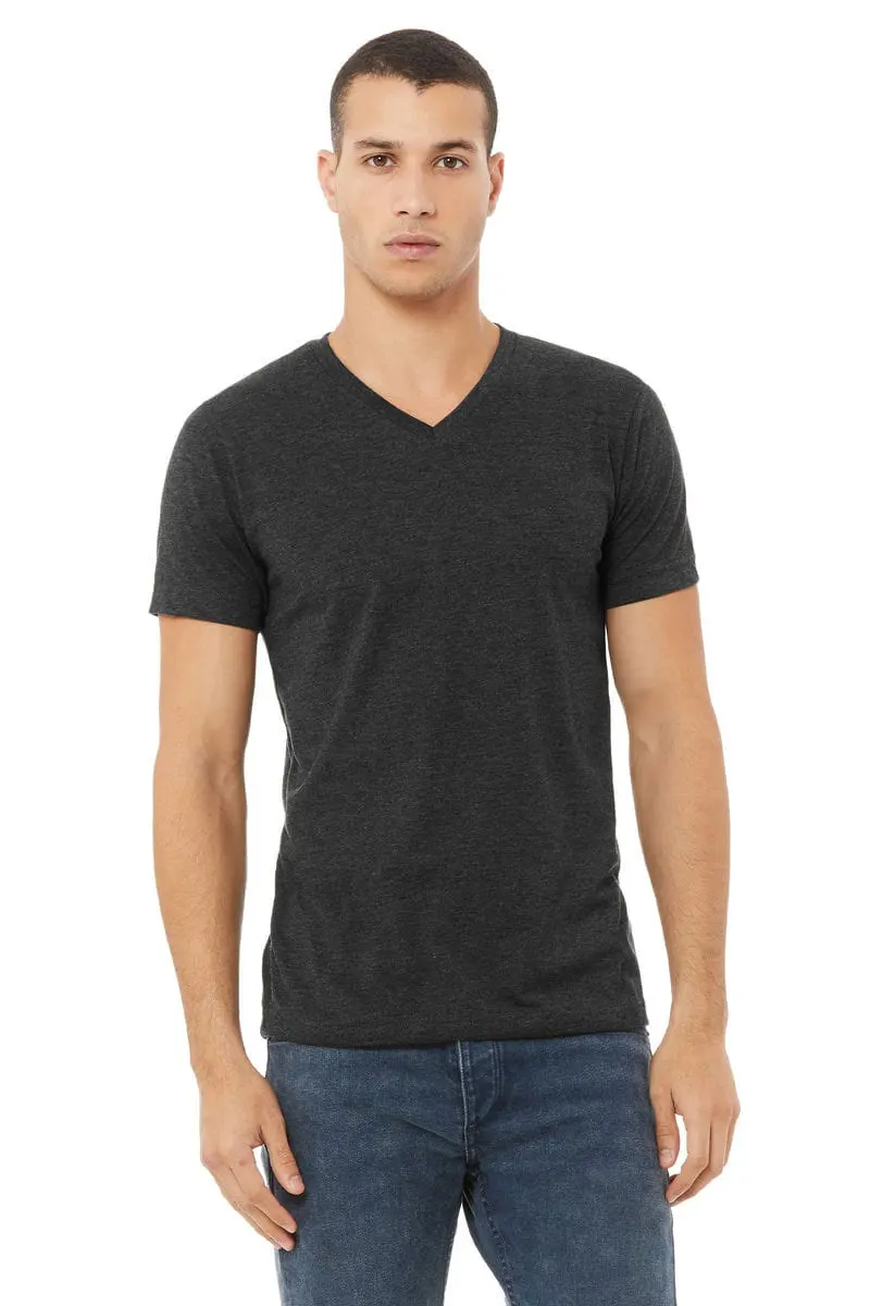 Bella Canvas Unisex Heather Cvc Short Sleeve V Neck Tee