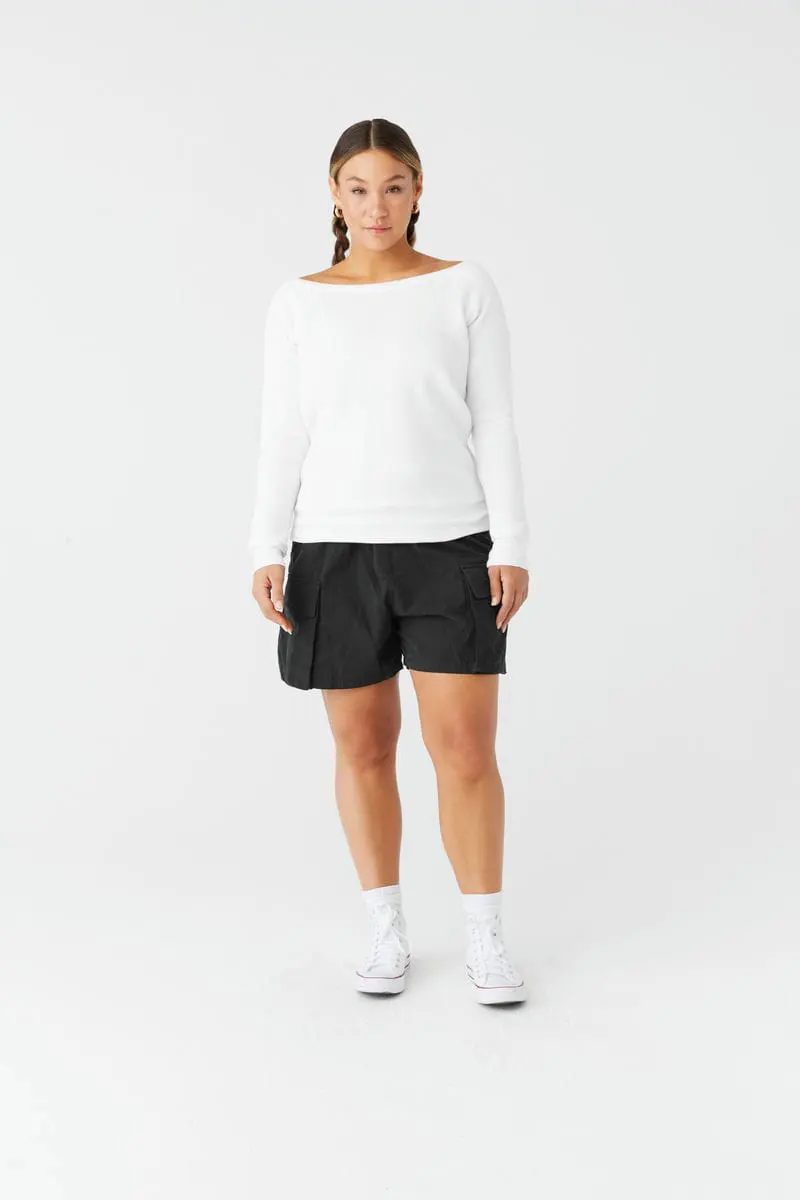 Bella Canvas Womens Sponge Fleece Wide Neck Sweatshirt