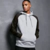 Build Your Brand Basic Mens Basic Raglan Hoodie