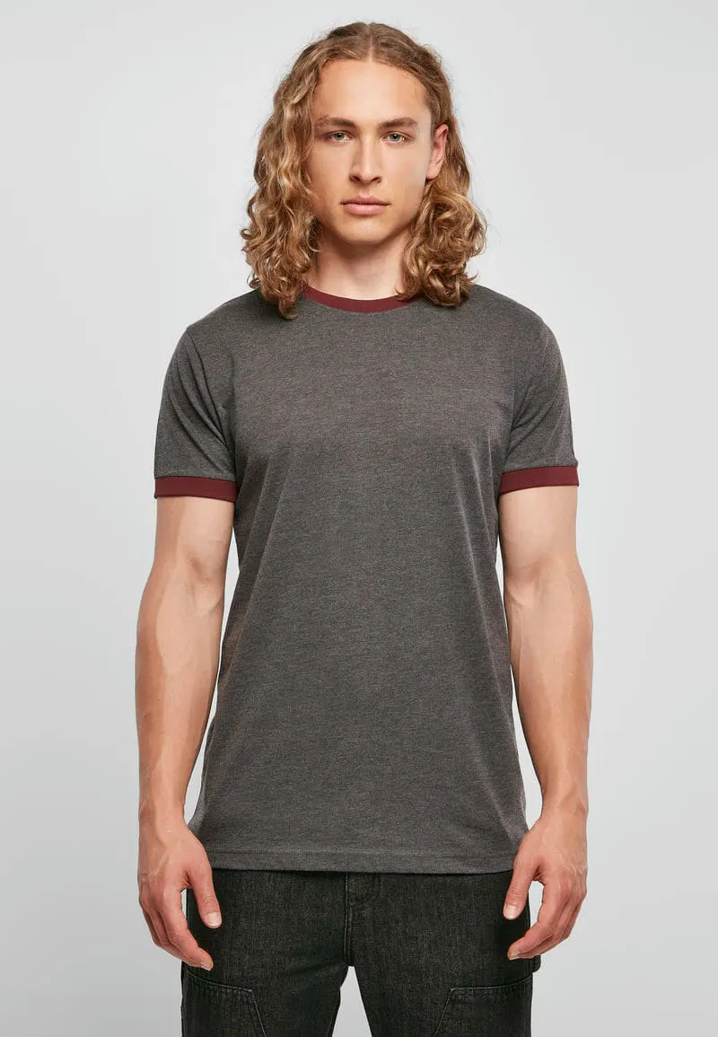 Build Your Brand Basic Mens Ringer Tee