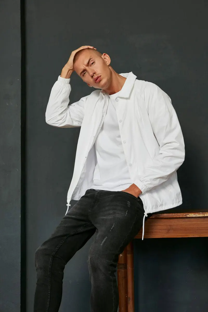 Build Your Brand Mens Coach Jacket