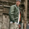 Build Your Brand Mens Collar Bomber Jacket
