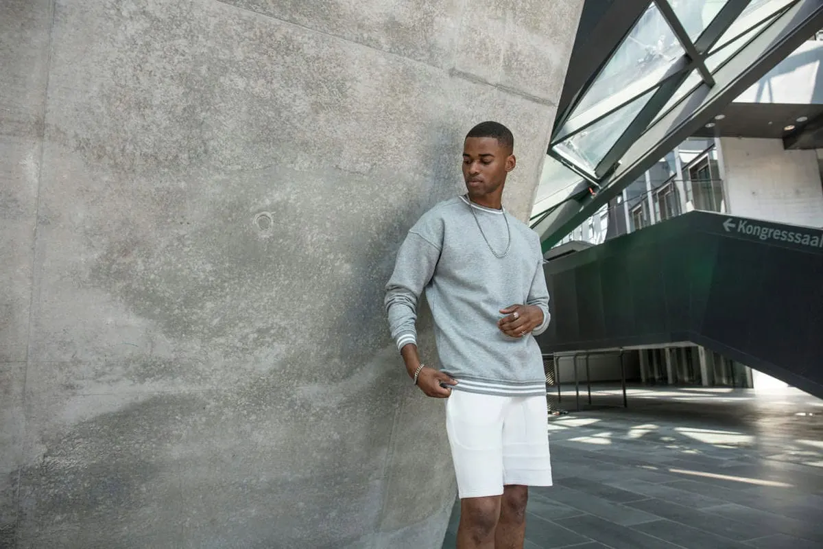 Build Your Brand Mens College Sweat Crew