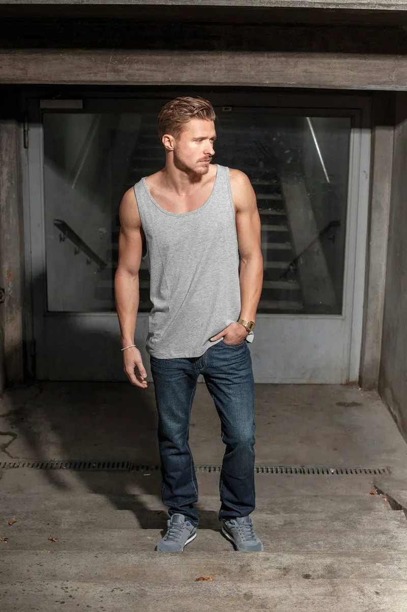 Build Your Brand Mens Jersey Big Tank