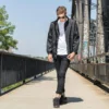 Build Your Brand Mens Nylon Windbreaker