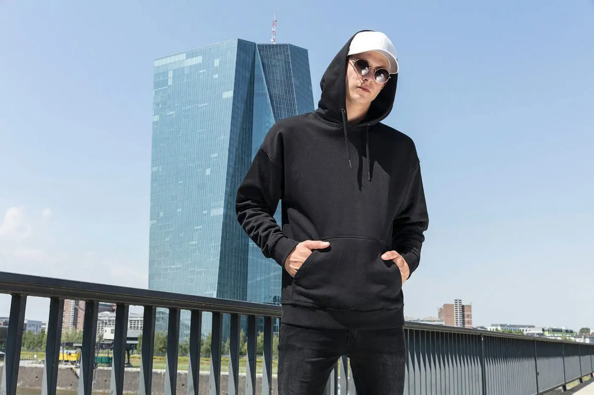 Build Your Brand Mens Oversize Hoodie