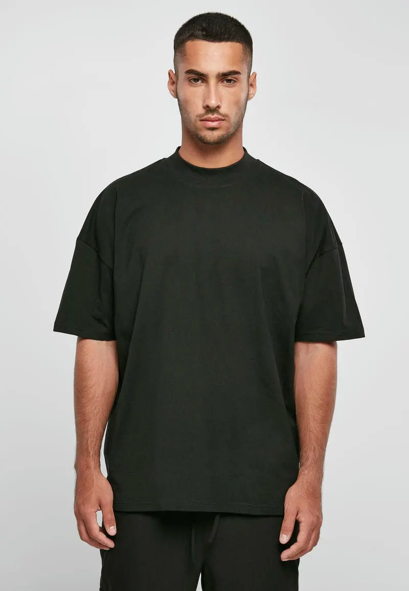 Build Your Brand Mens Oversized Mock Neck Tee