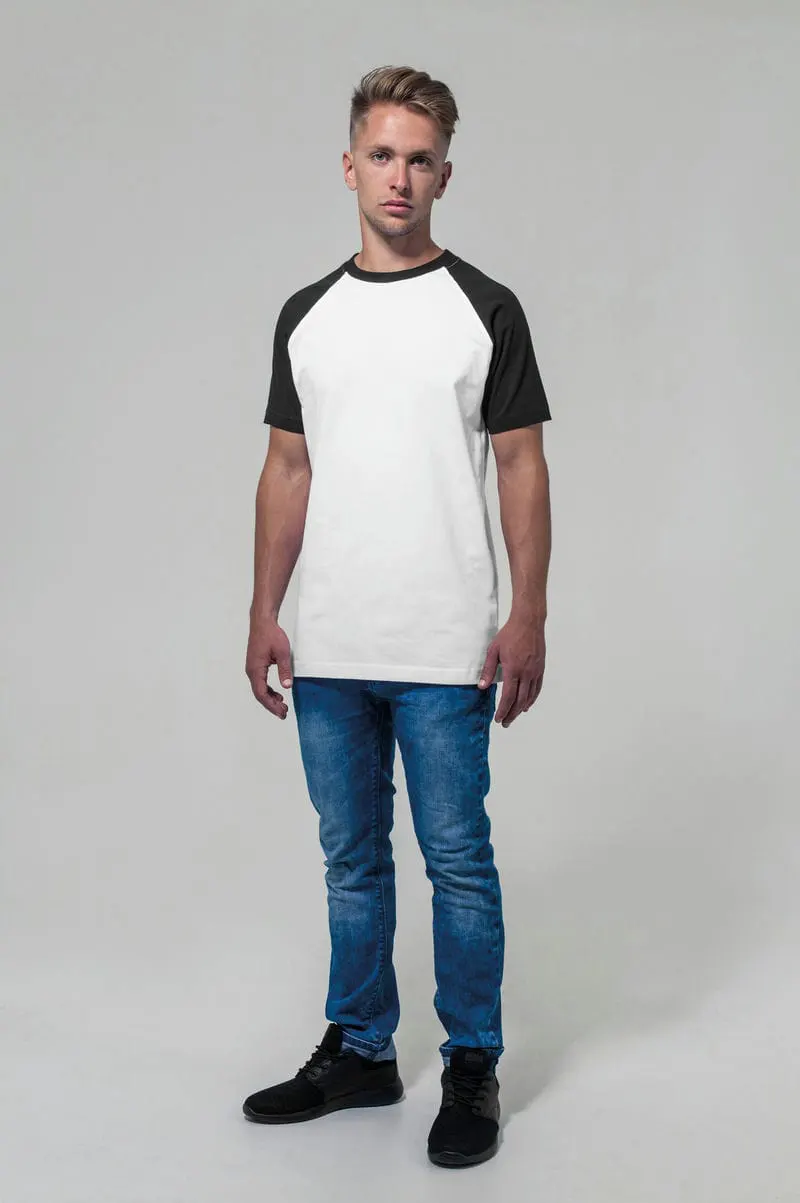 Build Your Brand Mens Raglan Contrast Tee