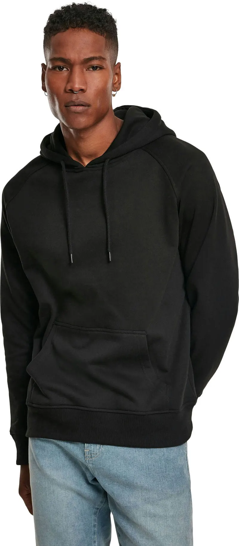 Build Your Brand Mens Raglan Sweat Hoodie