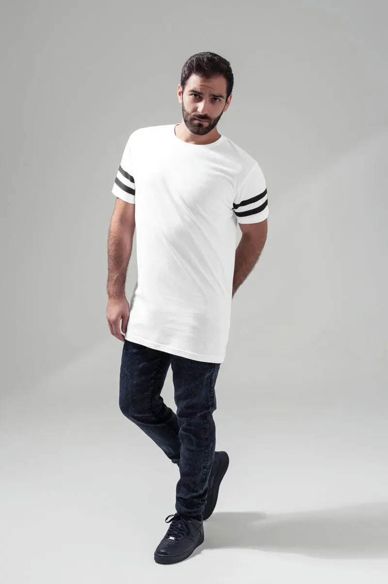 Build Your Brand Mens Stripe Jersey Tee