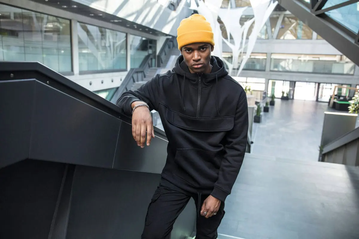 Build Your Brand Mens Sweat Pullover Hoodie