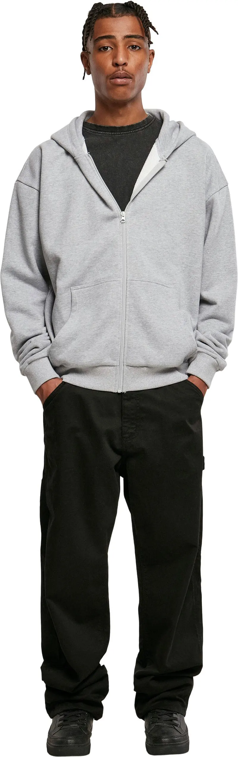 Build Your Brand Mens Ultra Heavy Zip Hoodie