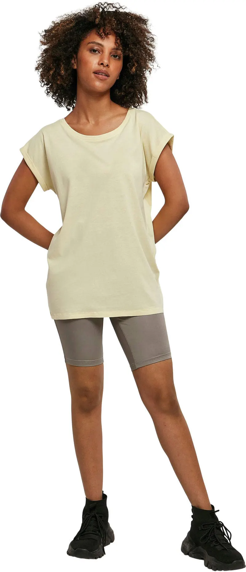 Build Your Brand Womens Extended Shoulder Tee