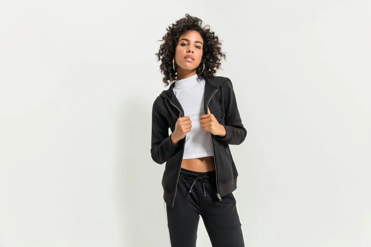 Build Your Brand Womens Merch Zip Hoodie