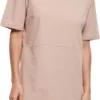 Build Your Brand Womens Organic Oversizes Slit Tee Dress