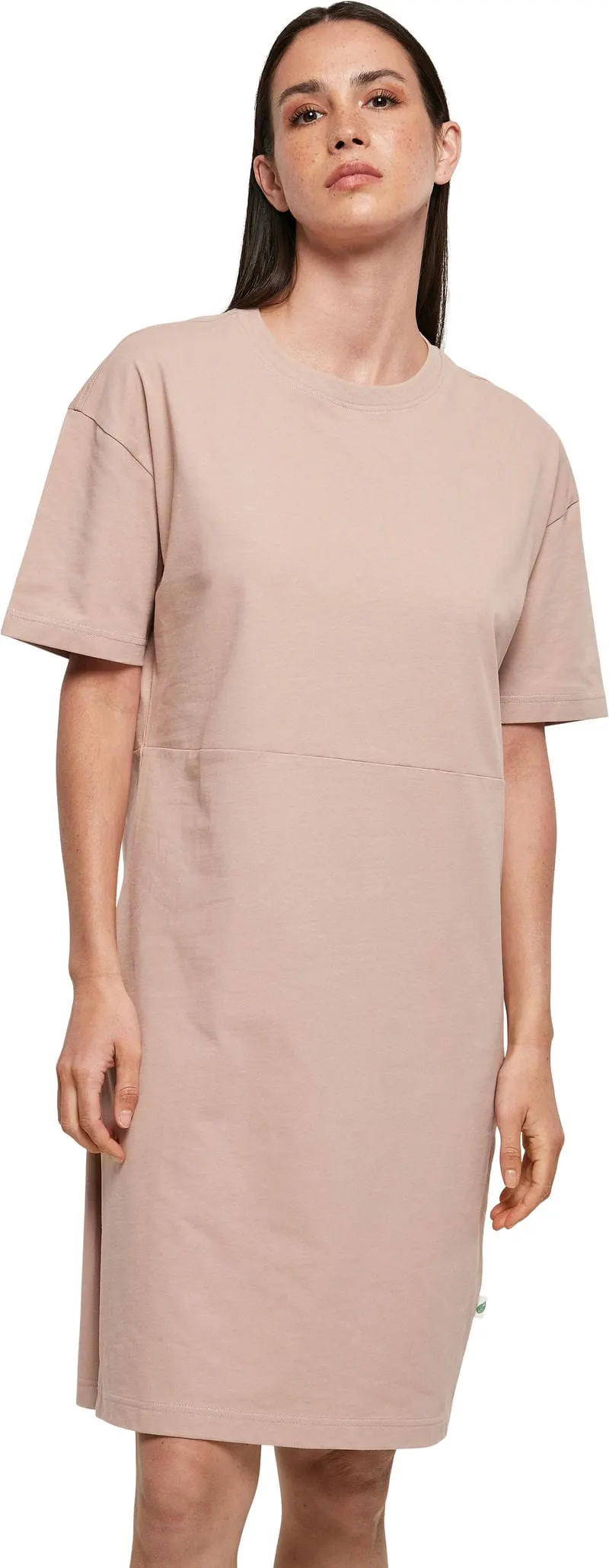 Build Your Brand Womens Organic Oversizes Slit Tee Dress