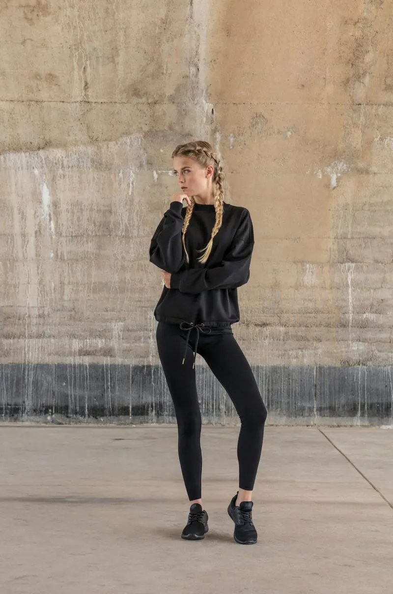 Build Your Brand Womens Oversize Crew Neck