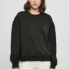 Build Your Brand Womens Oversized Crew Neck Sweatshirt