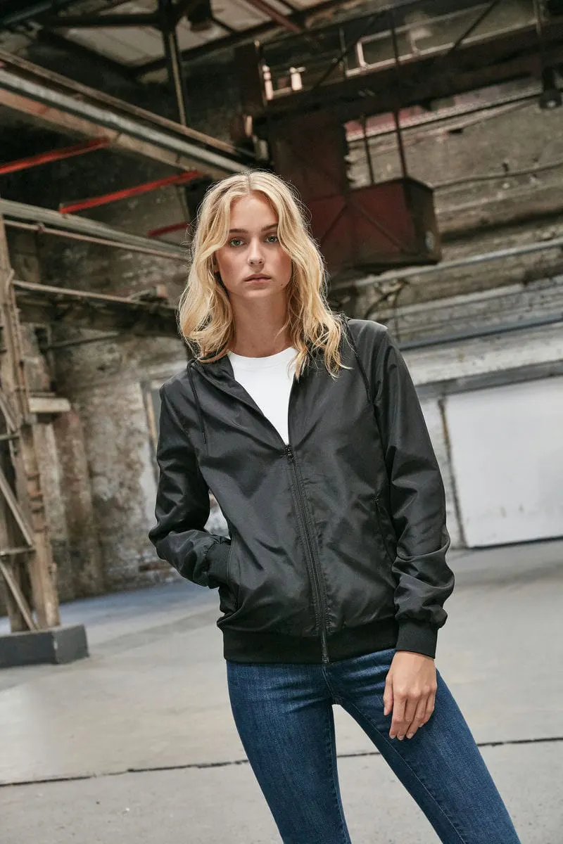 Build Your Brand Womens Recycled Windrunner