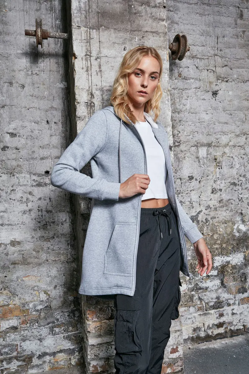 Build Your Brand Womens Sweat Parka